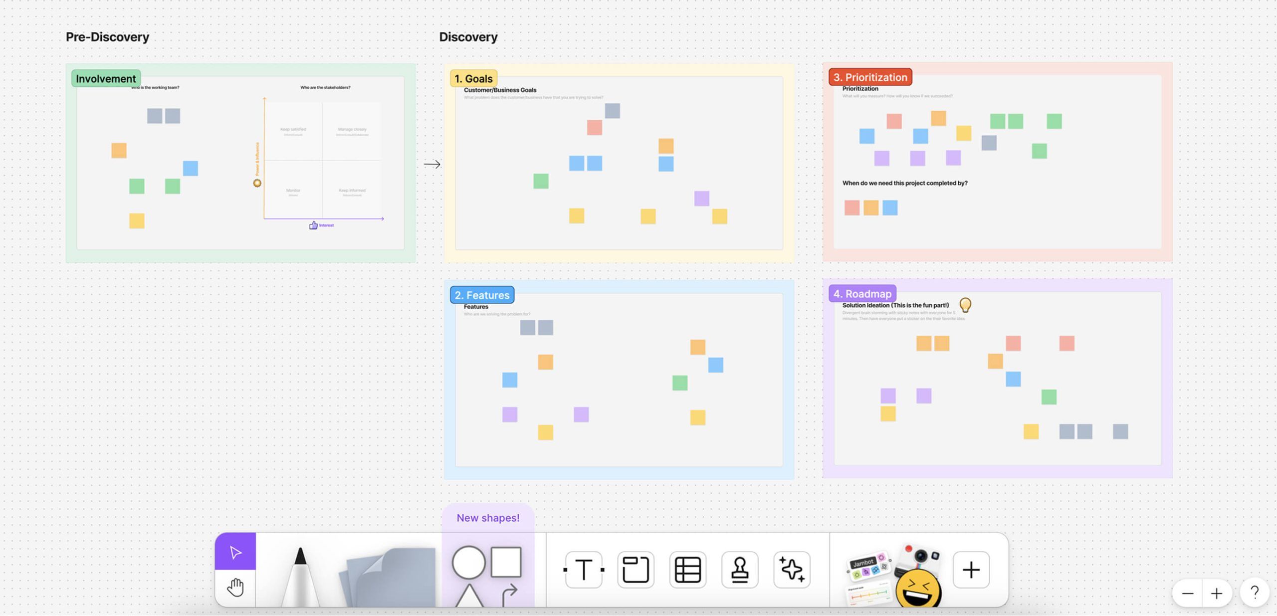 Workshop board in Figma Jam